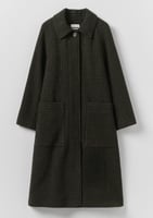 TOAST Frankie Check Wool Raglan Coat | Olive/Black
