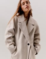 Bershka Langer Soft-Mantel mit Gürtel