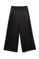 Elastic Waist Mid Rise Satin Pants
