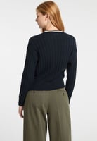 RUNDHALSAUSSCHNITT - Strickpullover - blau