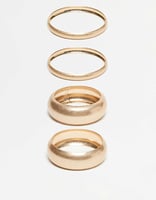 ASOS DESIGN – 4er-Pack Armreife in gebürsteter Gold-Optik