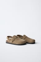 ZARA CLOG AUS VELOURSLEDER, image 4 of 6