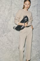 H&M Mom High Waist Ankle Jeans - Helles Greige, image 1 of 4