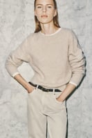H&M Mom High Waist Ankle Jeans - Helles Greige, image 2 of 4