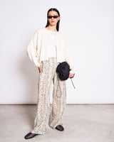 LOOSE TIE CARDIGAN ZEA OFFWHITE GOTS