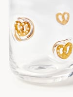 Westwing Collection Mira Trinkgläser mit Brezel-Motiv, 4er-Set