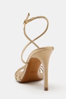 ABSATZSANDALETTE MIT GLITZERDETAILS