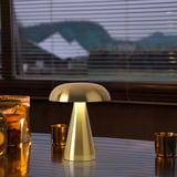 AoLa LED Mushroom Lamp Wireless Table Lamp Battery LED Gold