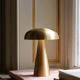 AoLa LED Mushroom Lamp Wireless Table Lamp Battery LED Gold