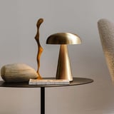 AoLa LED Mushroom Lamp Wireless Table Lamp Battery LED Gold