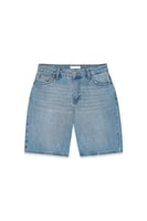 Mid Waist Wide Denim Shorts
