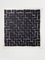 ATP Atelier Bellagio Black White Silk Scarf