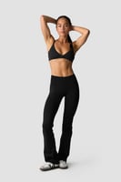 Define Seamless Flared Tights Low Waist Black