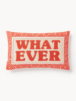 Westwing Collection Kissenhülle Whatever mit bestickter Aufschrift, image 1 of 4