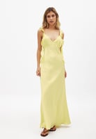 RUFFLE SHOULDER - Maxi dress - yellow