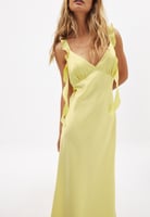 RUFFLE SHOULDER - Maxi dress - yellow