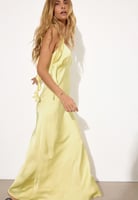 RUFFLE SHOULDER - Maxi dress - yellow