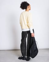 RELAXED CREWNECK CARDIGAN SIVIA BUTTERMILK GOTS