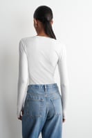 COS Langarmshirt aus Baumwolle 