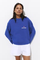Pull&Bear Blaues Sweatshirt mit Sonnen-Print