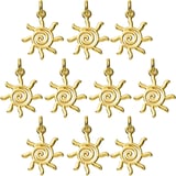 LEGENTLISUR 5 x Sun Charms for Jewellery Making | Gold vintage stainless steel pendant charms, for bracelets, necklaces, earrings, DIY accessories