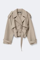 Gina Tricot Short belted trench coat, image 4 of 4