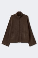Double zip knitted cardigan