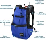 Galatée Hundetragerucksack, Tragbarer Verstellbarer Hunderucksack, Belüfteter Haustiertragerucksack, Haustierrucksack Zum Wandern Im Freien Wandern Bergsteigen Reisen(S, Schwarz)