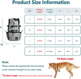 Galatée Hundetragerucksack, Tragbarer Verstellbarer Hunderucksack, Belüfteter Haustiertragerucksack, Haustierrucksack Zum Wandern Im Freien Wandern Bergsteigen Reisen(S, Schwarz)