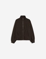 Bershka leichte karierte Jacke in Braun