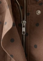 Bomberjacke aus Jeans mit Polka Dots