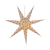 Bare Adventsstern weiß-rote Punkte, 80 cm