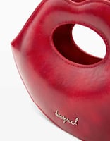 Desigual – Kleine Lippentasche in Rot