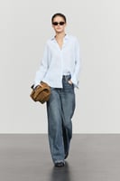 Gestreiftes Hemd 100% Leinen Regular-Fit · Himmelblau · Hemden | Massimo Dutti