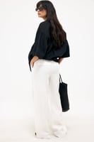 Tailored Wide Leg Linen Pants