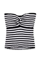 Stripe Twist Detailed Tube Top