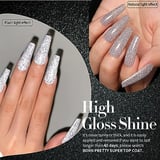 BORN PRETTY UV Nagellack Glitzer, Reflechissant Funkelnd Gel Nagellack Reflective Glitzer Rosa Golden Silber Funkelnd Glitzer Gel Nagel Art Maniküre Lack 6 Farben