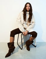 Bershka Verstellbare Slouchy-Fit-Stiefeletten mit Absatz, image 2 of 9