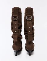 Bershka Verstellbare Slouchy-Fit-Stiefeletten mit Absatz, image 4 of 9