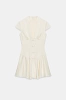 MINIKLEID AUS SATIN-JACQUARD MIT KNÖPFEN