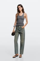 Massimo Dutti Straight-Fit-Jeans mit hohem Bund, Bild 2 von 4