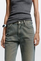 Massimo Dutti Straight-Fit-Jeans mit hohem Bund, Bild 3 von 4