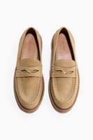 H&M Chunky Loafer aus Velours-Spaltleder - Beige - Ladies