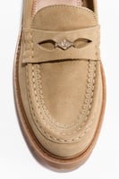 H&M Chunky Loafer aus Velours-Spaltleder - Beige - Ladies