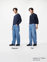 UNIQLO Gerade Jeans (Wide Fit, lang), Blau, image 2 of 4