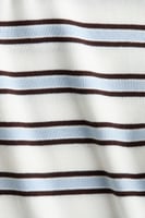 H&M Langarmshirt aus Baumwolle - Cremefarben/Gestreift