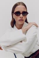 H&M Ovale Sonnenbrille - Braun/Schildpattmuster, image 2 of 4