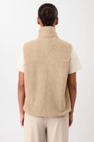 LangerChen Weste mit Stehkragen aus Woll-Fleece (Limestone)