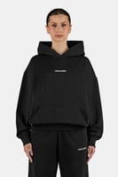 Clarita Logo Oversized Hoodie Washed Black