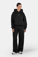 Clarita Logo Oversized Hoodie Washed Black